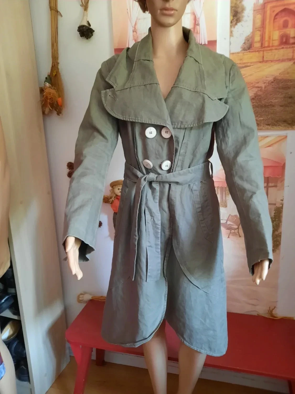 🥀Trench neuf en Lin épais,femme Taille 40.One Step.